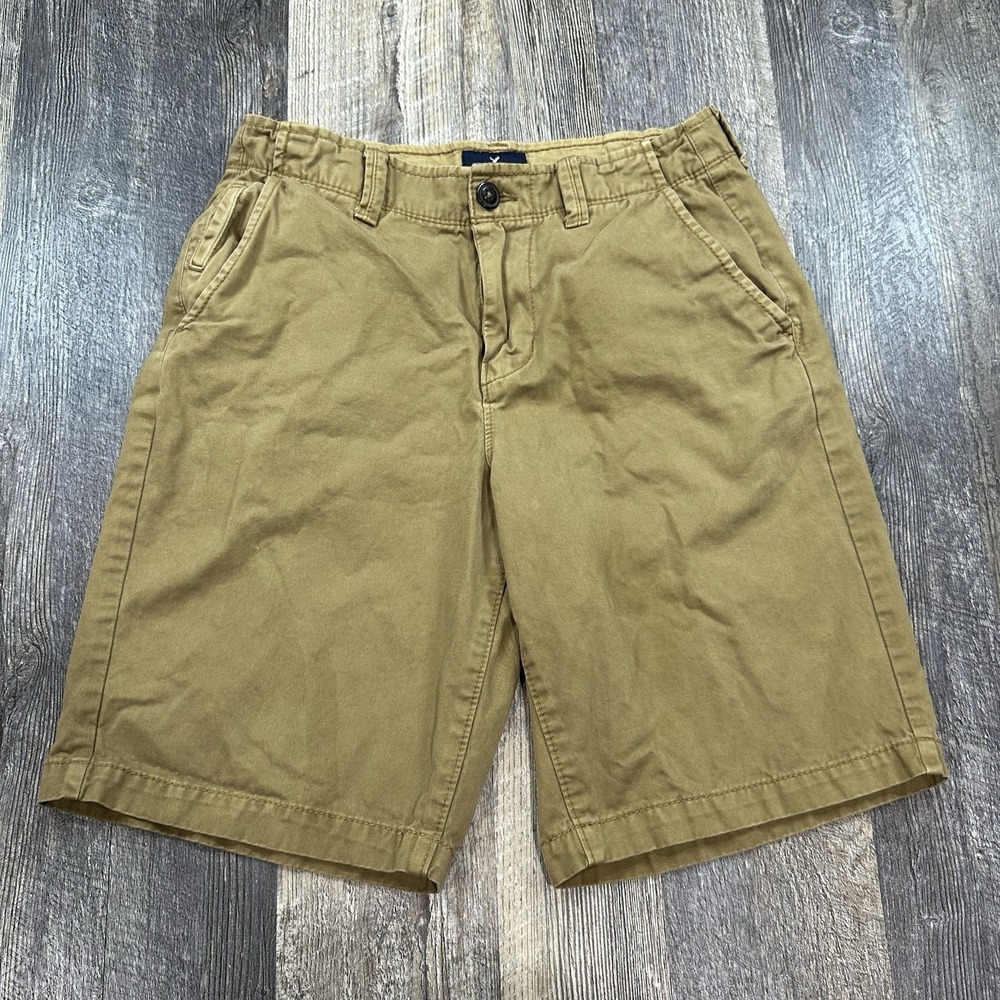 American Eagle‎ Longboard Dark Khaki Shorts Men 30 11" Inseam Longer Length
